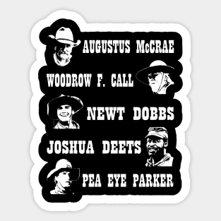 Lonesome dove: Augustus McCrae - Pea Eye Parker Sticker